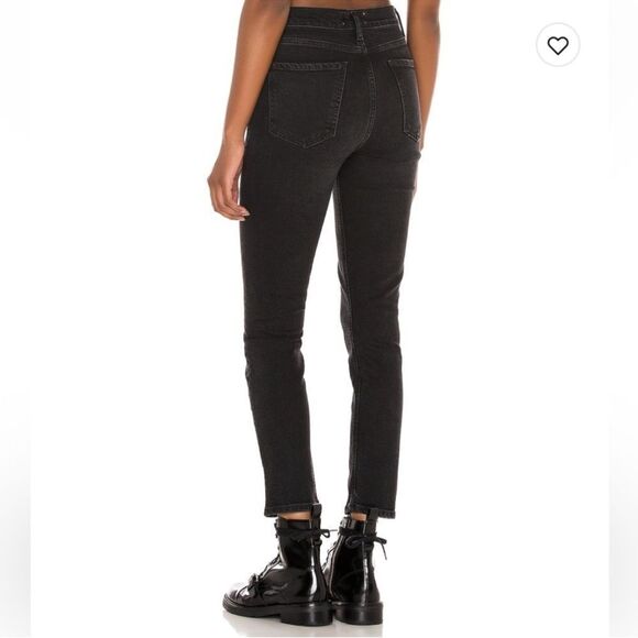 NWOT Agolde Nico High Rise Slim Fit Black Jeans Size 25 - Picture 7 of 13